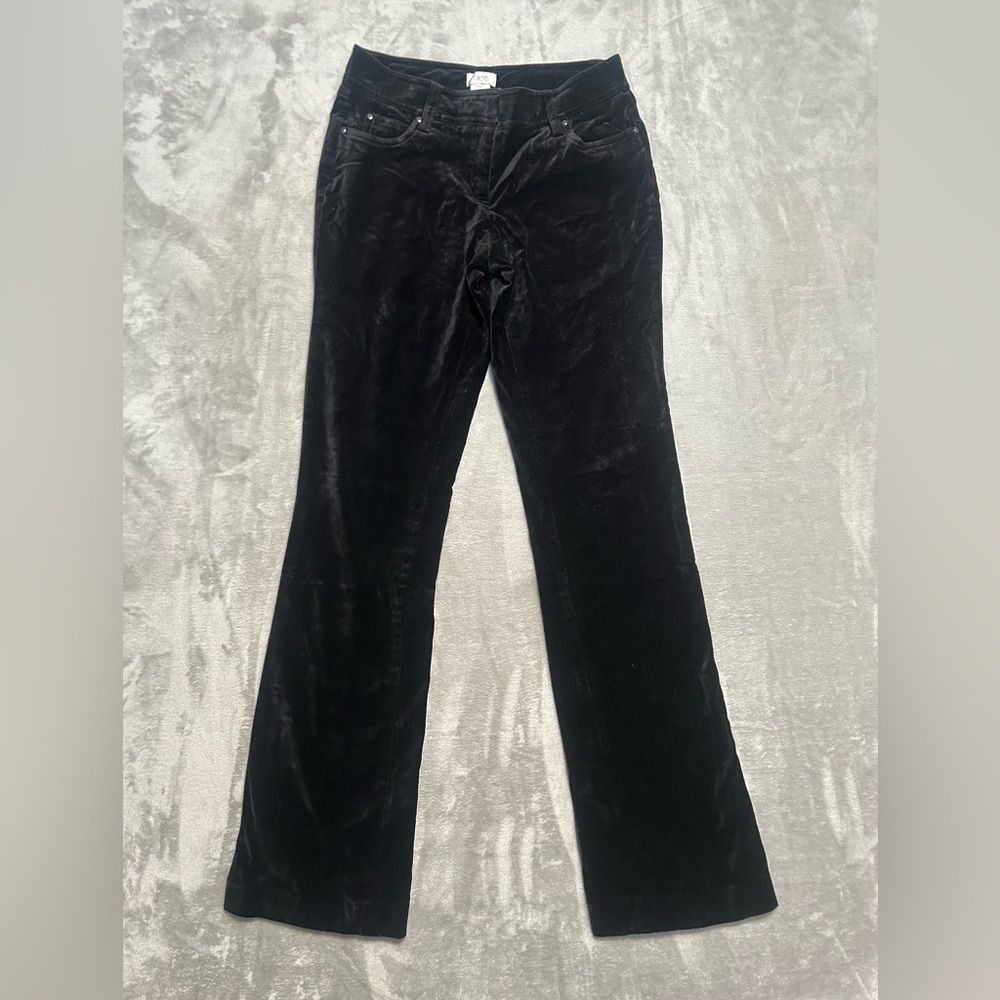 Cache Bootcut Velvet Jeans Women’s 2 Black Witchy Gothic Grunge